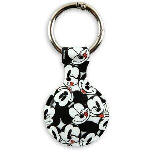 IJOY Disney Mickey Mouse AirTag Holder with Keychain for Dogs Bags, Keys, Gifts